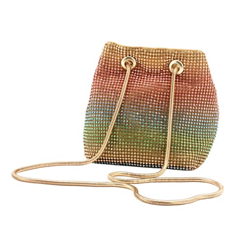 PartyKindom Rhinestone Abendtasche Damen Bucket Bag Handtasche Leicht Elegant Modisch als Schulter oder Handtasche für Hochzeit Party Cocktail Abendveranstaltung PartyKindom Rhinestone Abendtasche Damen Bucket Bag Handtasche Leicht Elegant Modisch als Schulter oder Handtasche für Hochzeit Party Cocktail Abendveranstaltung von PartyKindom