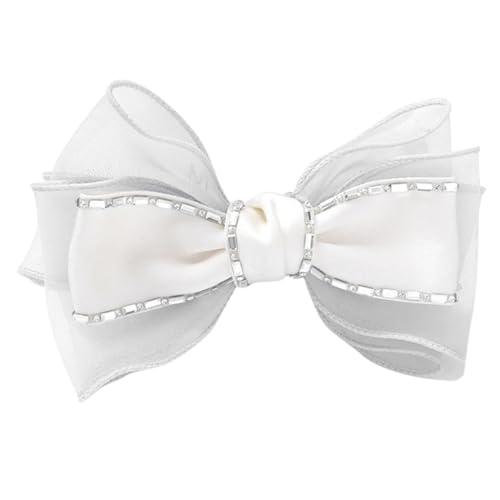 PartyKindom Rhinestone Haarklammer mit Elegantem Stoffschleifen design Funkelnde Haarspange für Damen und Mädchen Vielseitiges Accessoire für Hochzeit Party Alltag und Festliche Anlässe von PartyKindom
