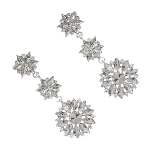 PartyKindom Rhinestone Sonnenblume Ohrringe Damen Ohrstecker Elegant Funkelnd Modisch Schmuck von PartyKindom