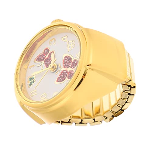 PartyKindom Ringuhr Vintage-Herrenuhr Fingerring Damen Geburtstag Abschluss Digitaluhr Digitaluhren Digitaluhr Für Damen Uhr Ring Armbanduhr Für Herren Retro- Glas von PartyKindom