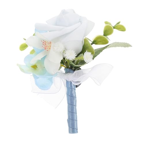 PartyKindom Rosenbrosche Seidenstoff Künstliche Blumennadel für Hochzeiten Formelle Anlässe Stilvolle Anzug Accessoires für Männer von PartyKindom