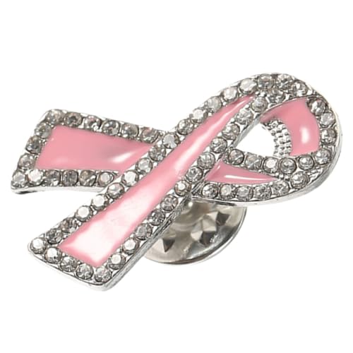 PartyKindom Rote Band Brosche mit Strass Brustkrebs bewusstseinsanstecker für Frauen Schmuck Charity Awareness Pin Modisch Elegant von PartyKindom