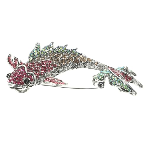 PartyKindom Karpfenbrosche Damen Kreative Anstecknadel Robustem Material Fischbrosche für Kleidung und Schals Elegantes Accessoire für Besondere Anlässe von PartyKindom