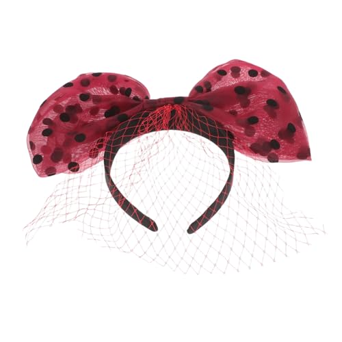 PartyKindom Tüll-schleifen-stirnband Für Damen Haarband Mit Hohem Kronendesign Und Punktmuster Leichtes Und Atmungsaktives Material Für Partys Und Täglichen Gebrauch von PartyKindom