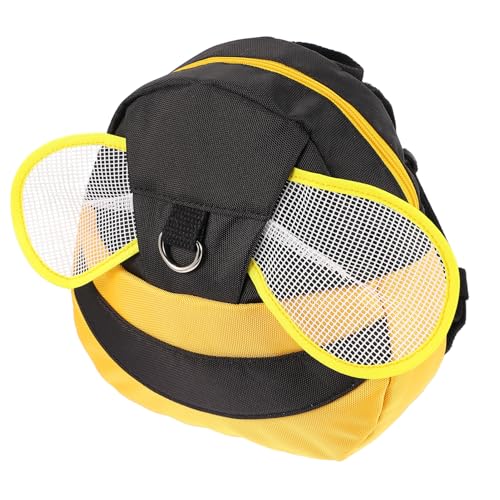 PartyKindom Rucksack mit Verstellbaren Trägern und Anti Verlust sicherheitsseil Cartoon Design Schulranzen für Junge Mädchen und Kindergarten Gelb Mittlere Kapazität Reißverschlussgesichert von PartyKindom