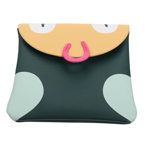 PartyKindom Sanitary Napkin Organizer Bag aus Langlebigem PU Kompakte Damenbinden Tasche mit Verstecktem Metallknopf Leicht zu Reinigen Stilvoll und Praktisch für Reise und Alltag von PartyKindom