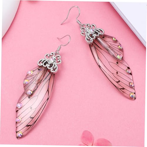 PartyKindom Schmetterlingsflügel Ohrringe Damen Hängend Vintage Stil Leicht Braut Schmuck Für Hochzeit Party von PartyKindom