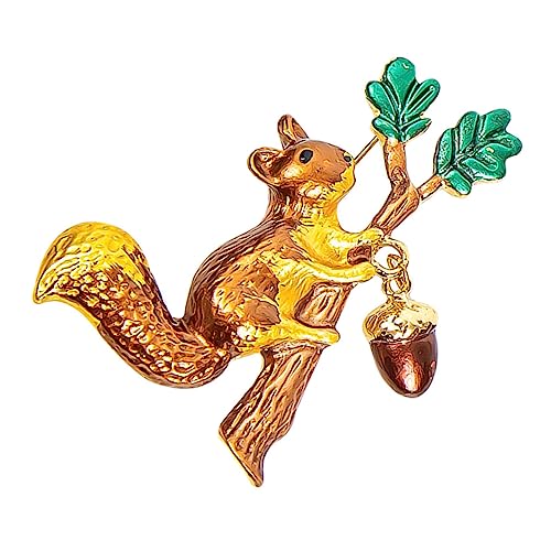 PartyKindom Schöne Eichhörnchen Brosche Kreative Anstecknadel für Kleidung für Taschen Pullover und Jacken Langlebig und Rostfrei Perfektes Accessoire für von PartyKindom