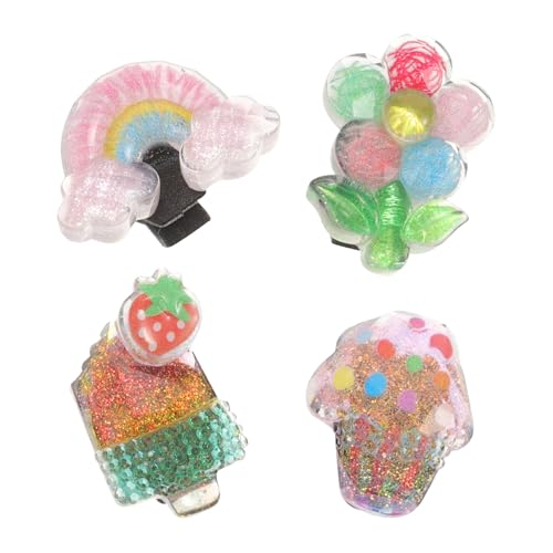 PartyKindom Schuh Satz 4 Stücke Abnehmbare Glitzer Schuhschnallen für Mädchen Schuhdekor Accessoires Funkelnde Schuhclips für Kinder Selbstgemacht Schuhschmuck für Besondere Anlässe von PartyKindom