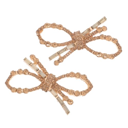 PartyKindom Schuhclips Schleifen design Strasssteine Metall Schuhschmuck für Pumps Damenpumps Kleine Absätze Einfach zu Befestigen Abnehmbare Schuhdekoration Vielseitig für Hochzeit Party von PartyKindom