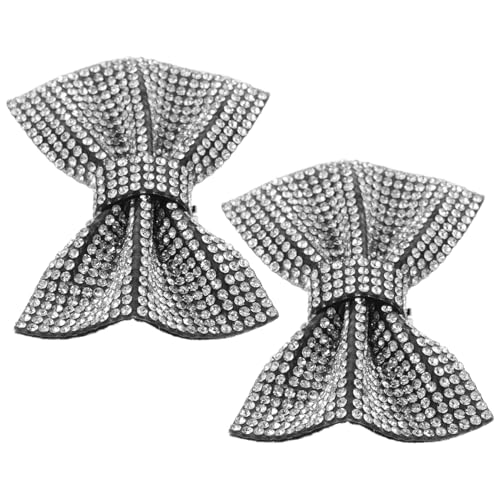 PartyKindom Schuhclips mit Schleifen Design Abnehmbare Strass Schuhschmuck Clips für High Heels Wiederverwendbare Braut Schuh Charms Eleganter Schuhschmuck für Hochzeit und Party von PartyKindom