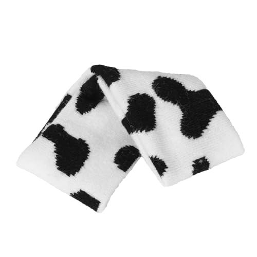 PartyKindom Schwarzer Weißer Gestrickter Haarreifen mit Kuhmuster Weiches Acrylmaterial Dehnbares Haarschmuck accessoire für Mädchen Geeignet für Partys Alltag und Festliche Anlässe von PartyKindom