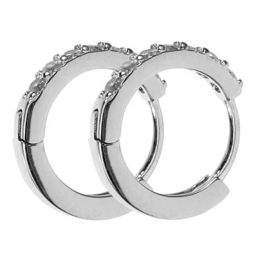 PartyKindom Silber Creolen Ohrringe mit Zirkonia Funkelnd Damen Modeschmuck Leicht und Komfortabel für Teens und Frauen Alltag und Party von PartyKindom