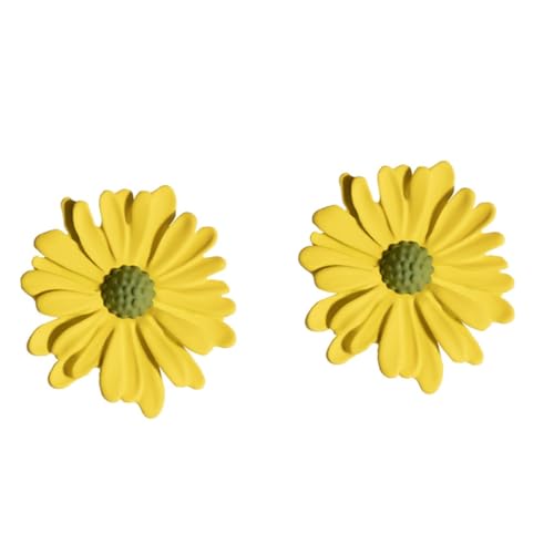 PartyKindom Silber Ohrstecker Damen Kleine Blütenform Ohrringe Gelb Modischer Ohrschmuck Für Alltag Party PartyKindom Silber Ohrstecker Damen Kleine Blütenform Ohrringe Gelb Modischer Ohrschmuck Für Alltag Party von PartyKindom