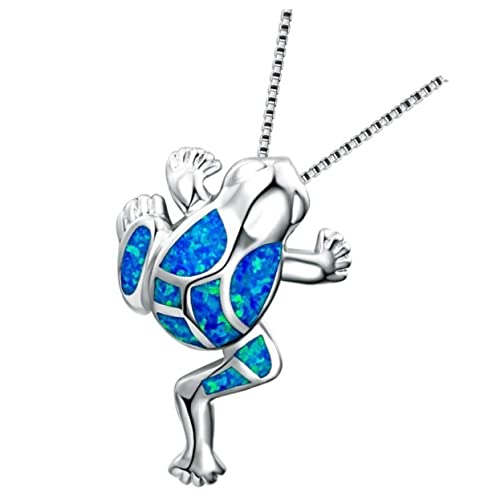 PartyKindom Silberne Frosch Halskette Damen Charm Anhänger Modischer Schmuck für Frauen und Mutter zu Geburtstag Valentinstag Alltag Party von PartyKindom