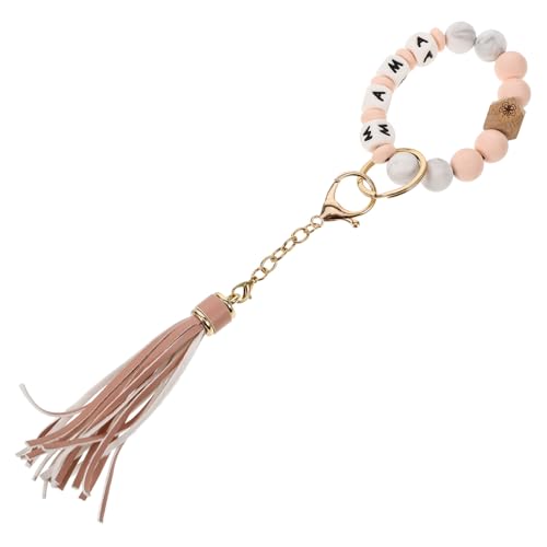 PartyKindom Silikonperlen Schlüsselanhänger Armband Damen Handgefertigt Tragbar Verstellbar Geschenkidee Muttertag Valentinstag Schmuck für Alltag Büro Schule PartyKindom Silikonperlen Schlüsselanhänger Armband Damen Handgefertigt Tragbar Verstellbar Geschenkidee Muttertag Valentinstag Schmuck für Alltag Büro Schule von PartyKindom