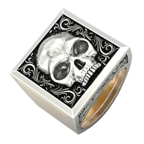 PartyKindom Mit Geheimfach Und Aufbewahrungsbox Vintage-stil Geschnitzter Bandring Punk-schmuck Für Langlebig von PartyKindom