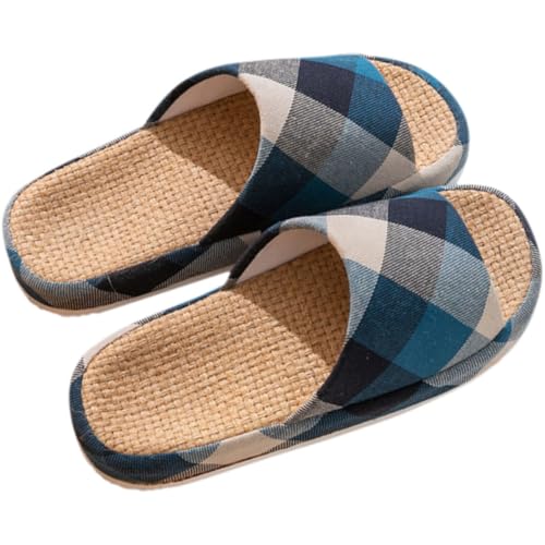 PartyKindom Sommer Hausschuhe Herren Offen Zeh Indoor Slippers Atmungsaktiv Rutschfest Leicht Angenehm für Zuhause Gästezimmer Schlafzimmer von PartyKindom