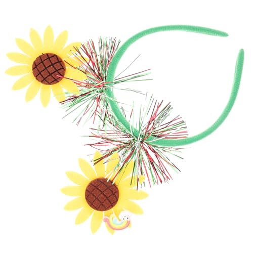 PartyKindom Sonnenblumen Stirnband Blumen Kopfschmuck Für Frauen Party Haarreif Aus Kunststoff Mit Sonnenblumen Design Hingucker Für Geburtstag Halloween Cosplay von PartyKindom