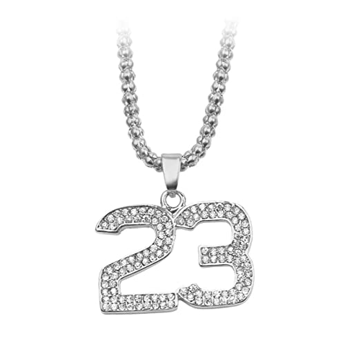 PartyKindom Sportliche Herren Halskette mit Nummer Anhänger Legierte Halskette für Männer Ketten für Sportfans Vielseitig Passend zu Verschiedenen Outfits von PartyKindom