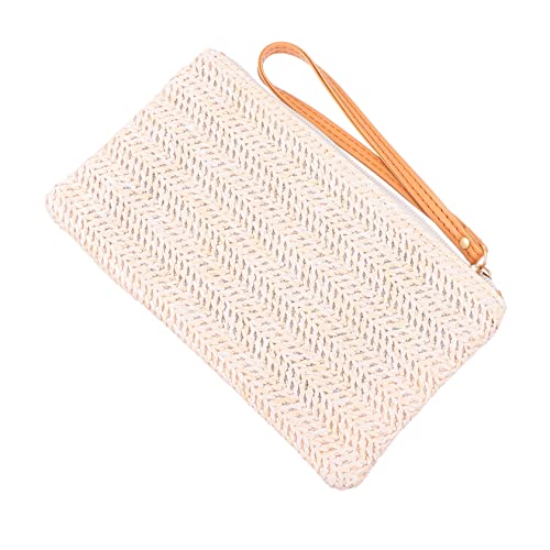 PartyKindom Strandtasche Damen Große Clutch Tasche mit Reißverschluss Handgelenkschlaufe Sommer Handtasche für Outdoor Handy und Münzen Stilvoll und Sicher Mittlere Kapazität von PartyKindom