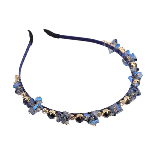 PartyKindom Strass Haarband Blau Funkelnder Haarschmuck für Damen Modischer Haarreif mit Exquisiter Verarbeitung für Hochzeit Party und Festliche Anlässe von PartyKindom