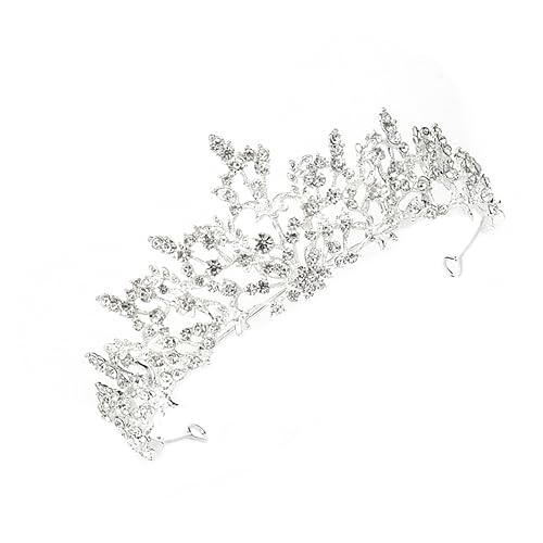 PartyKindom Strass Haarreif Braut Haarschmuck mit Legierungs Krone Glitzerndes Stirnband für Frauen Leichter Schmuck für Hochzeit Verlobung Party Eleganter Kopfschmuck für Mädchen von PartyKindom