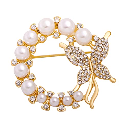PartyKindom Strassbrosche mit Perlen und Schmetterlingen Modisches Schmuck Accessoire für Kleidung Langlebige und Dekoration für Hochzeit Party und Alltag PartyKindom Strassbrosche mit Perlen und Schmetterlingen Modisches Schmuck Accessoire für Kleidung Langlebige und Dekoration für Hochzeit Party und Alltag von PartyKindom
