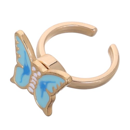 PartyKindom Stressabbau Fidget Ring Drehbarer Zappelring aus Legierung zur Angstbewältigung für Mädchen Verstellbarer Fingerschmuck Schönes Geschenk für Freunde von PartyKindom