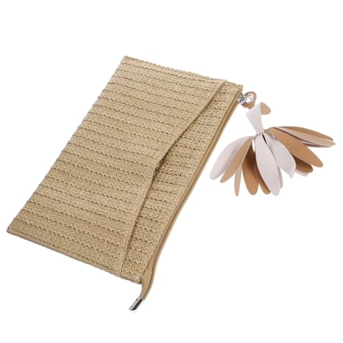 PartyKindom Stroh umhängetasche Damen Handgewebt Sommer Clutch Tasche Strandtasche Freizeit Party Picknick Tasche Elegant Leicht Für Urlaub Alltag von PartyKindom
