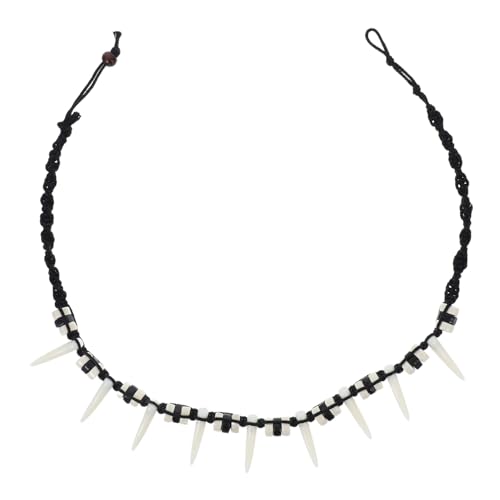 PartyKindom Stylische Herren Halskette mit Kunstwolfzahn Anhänger Handgewebt im Bohemian Stil für Zeremonien und Graduierungen Hochwertiger Schmuck für Männer von PartyKindom