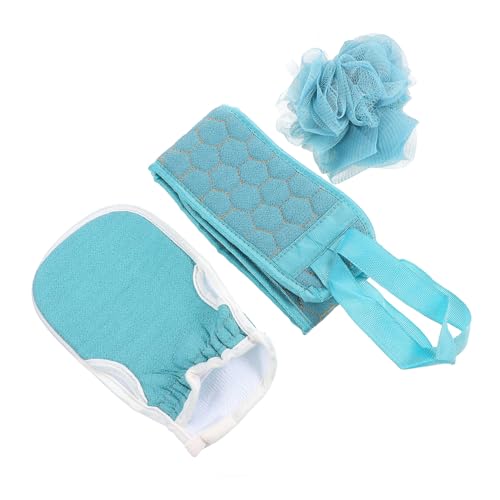 PartyKindom Teiliges Dusch Weichem Schwamm Rückenmassage handschuh und Langem Peeling handtuch Komfortabel Langlebig Bad accessoire für Gründliche Körperreinigung und Entspannende Dusche von PartyKindom
