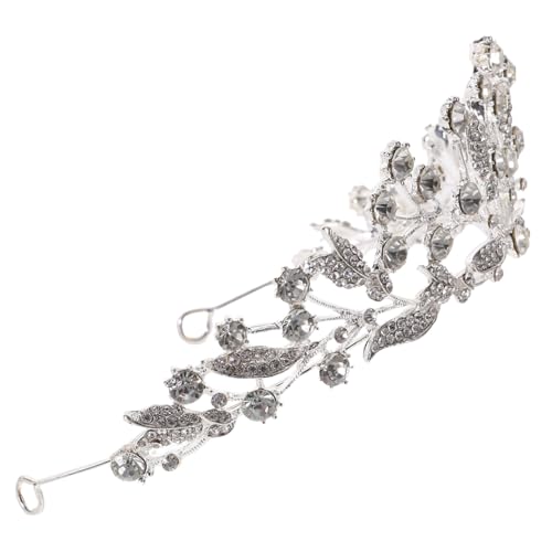 PartyKindom Tiara für Mädchen und Damen Silberne Brautkrone mit Funkelnden Strasssteinen Leichtes Langlebiges Haarschmuck Accessoire für Hochzeit Geburtstag Party und Festliche Anlässe von PartyKindom