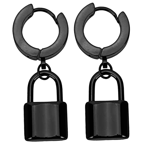 PartyKindom Titanstahl Creolen Ohrringe Damen Schwarz Groß Hautfreundlich Leicht Persönlichkeitsschmuck Für Party und Alltag Ohrringe PartyKindom Titanstahl Creolen Ohrringe Damen Schwarz Groß Hautfreundlich Leicht Persönlichkeitsschmuck Für Party und Alltag Ohrringe von PartyKindom