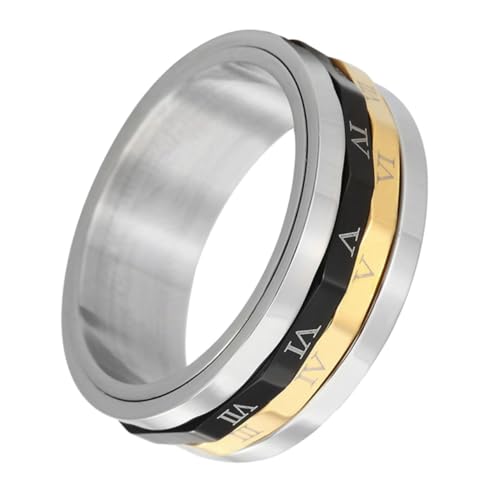 PartyKindom Titanstahl Herren Ring mit Einzigartigem Design Langlebig und Sicher Modischer Finger Schmuck für Alltag Party und Fest Stilvoller Auffälliger Verstellbarer Schmuck in von PartyKindom