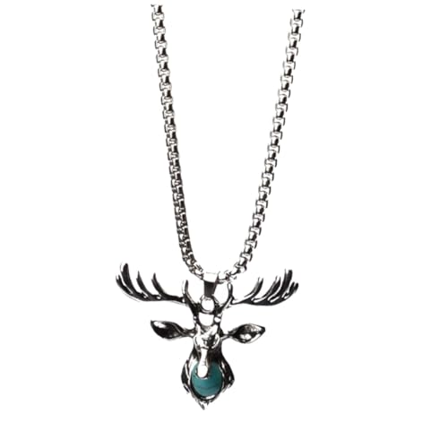 PartyKindom Titanstahl Retro Anhänger Halskette Langlebiges Modeaccessoire für Damen und Herren Kreatives Schmuckstück mit Einfacher Struktur und Einzigartigem Design von PartyKindom