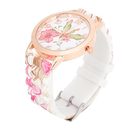 PartyKindom Tragbare Damenquarzuhr mit Strapazierfähigem Silikonarmband Stilvolle Armbanduhr für Frauen als Accessoire für von PartyKindom