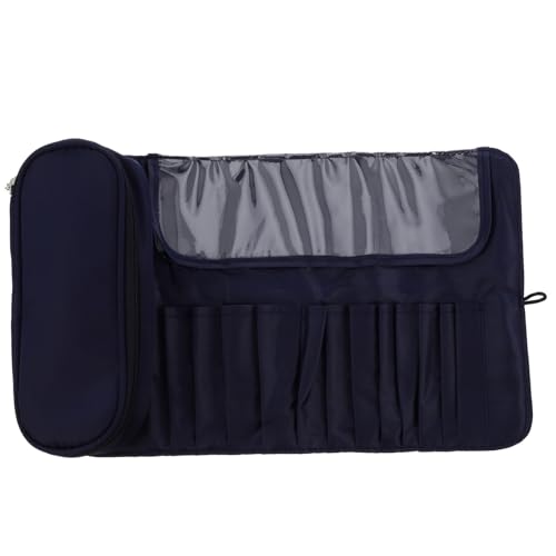 PartyKindom Tragbare Make Up Pinsel Tasche Kosmetik Aufbewahrungstasche Faltbar Leicht Staubschutz für Reise und Alltag Kompakt Robust aus Stoff Multifunktionaler Organizer für Lippenstift von PartyKindom