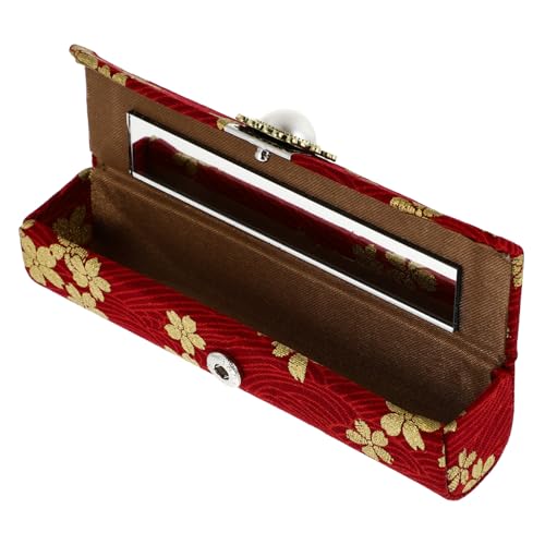 PartyKindom Tragbares Lippenstift Etui mit Elegantem Kirschblüten Design Kompakte Kosmetikbox für Lipgloss und Lippenstift Langlebiges Material Stilvoller Make Up Organizer für Schule und von PartyKindom