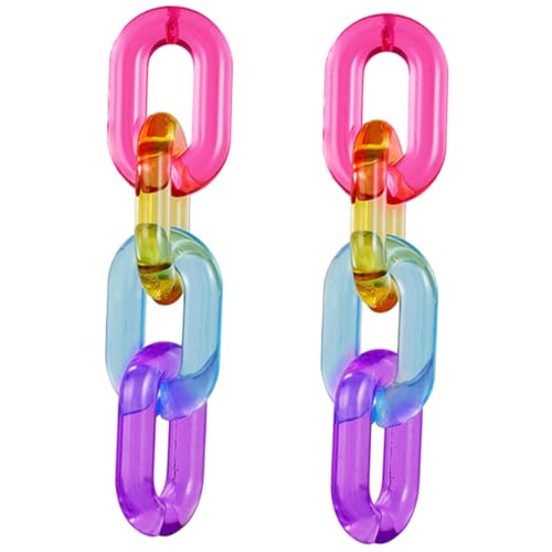 PartyKindom Kettenohrringe Für Damen Baumelnde Acrylohrringe Als Statement-modeaccessoire Leichte Ohrhänger Mit Gliederkette Für Frauen Und Mädchen Für Partys Reisen Und Alltag PartyKindom Kettenohrringe Für Damen Baumelnde Acrylohrringe Als Statement-modeaccessoire Leichte Ohrhänger Mit Gliederkette Für Frauen Und Mädchen Für Partys Reisen Und Alltag von PartyKindom