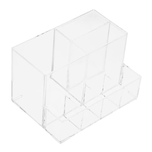 PartyKindom Transparenter Acryl Kosmetik Organizer mit Fächern Makeup Pinsel Halter und Lippenstift Box Langlebiger Aufbewahrungsbehälter für Badezimmer Schlafzimmer und Schminktisch von PartyKindom