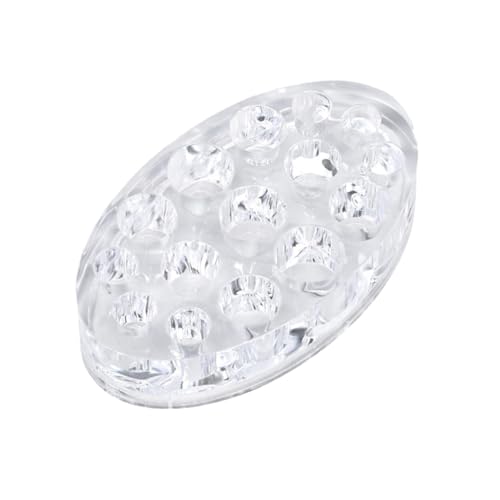 PartyKindom Transparenter Acryl Pigmenthalter Ellipsenform Tattoo Farbkappenhalter Langlebig Vielseitig für Tattoo Studio und Zuhause Pigment und Tintentassen Organizer von PartyKindom