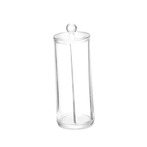 PartyKindom Transparenter Runder Wattepadspender mit Deckel Kosmetischer Organizer für Wattepads Baumwollpads Make Up Behälter Staubgeschützt Geeignet für Badezimmer und Schminktisch von PartyKindom
