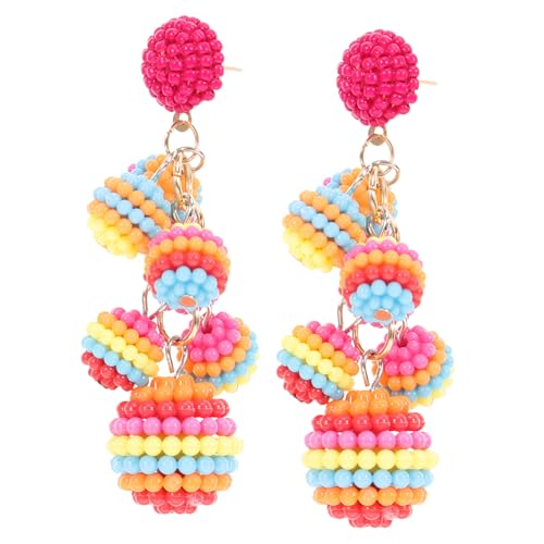 PartyKindom Trauben Ohrringe Damen Resin Fruchtmotiv Leichte Lange Ohrhänger Süße Ohrschmuck Geschenkidee von PartyKindom