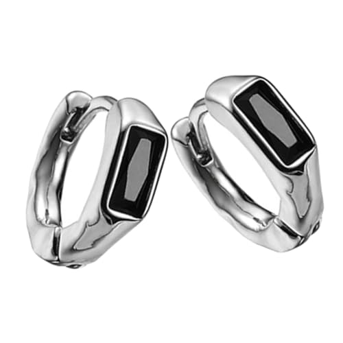 PartyKindom Trendige Herren Creolen Ohrringe Punk Stil Kleine Metallringe Langlebig Fadingresistent Hip Hop Schmuck Party Zubehör von PartyKindom