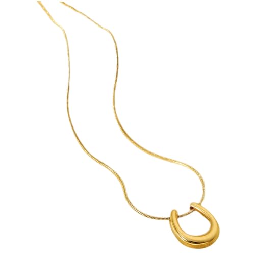 PartyKindom U Förmige Damen Halskette mit Anhänger Leichte Schmuckkette in Gold Geeignet für Alltag und Party Stilvolle Damen Halskette mit Passender und Einzigartigem Design von PartyKindom