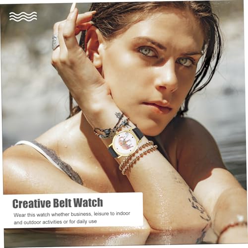 PartyKindom Unisex Casual Armbanduhr mit Elefantenmotiv Modisches Lederband Leichtes Design Präzises Quarzuhrwerk Stilvolle Freizeit Uhr für Alltag Geschenk zum Valentinstag und Besonderen von PartyKindom