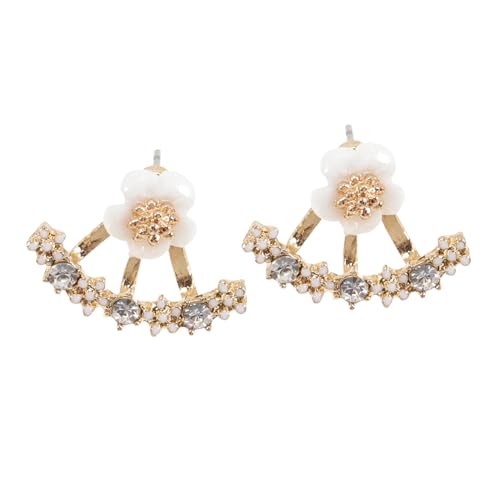 PartyKindom Vergoldete Kleine Ohrstecker Damen Blütenmotiv Leicht und Passend für Durchstochene Ohren Elegant Ohrschmuck für Frauen und Teenager Alltag und Besondere Anlässe von PartyKindom