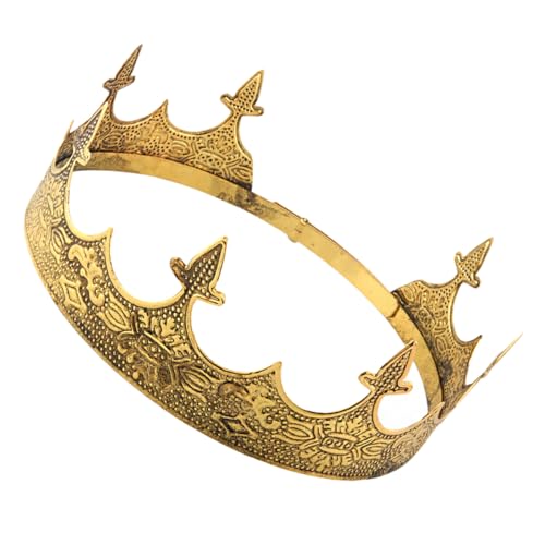 PartyKindom Verstellbare Antike Herrenkrone aus Leichte Königliche Kopfbedeckung für Cosplay Karneval Kostüm und Festliche Anlässe Eleganter Kopfschmuck für Erwachsene von PartyKindom