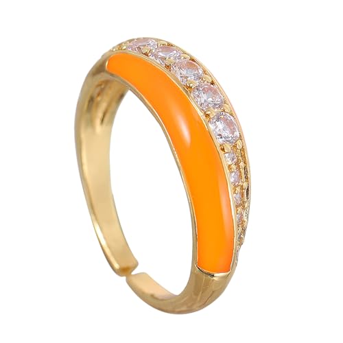 PartyKindom Verstellbarer Damenring Kupfer Offener Schmuck Kreativer Modeaccessoire Geburtstagsgeschenk Elegant Einstellbar PartyKindom Verstellbarer Damenring Kupfer Offener Schmuck Kreativer Modeaccessoire Geburtstagsgeschenk Elegant Einstellbar von PartyKindom